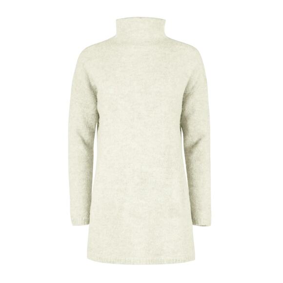 Peruvian Connection Balie Alpaca Cream Women's Tunic Sweater Cozy Mock Neck L - Picture 1 of 7